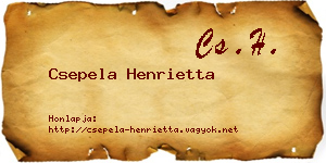 Csepela Henrietta névjegykártya