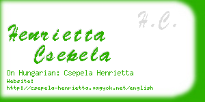 henrietta csepela business card